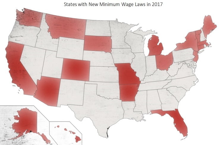 Minimum wage, state unemployment