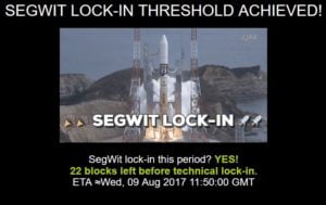 SegWit Locked In! Bitcoin Users Celebrate!