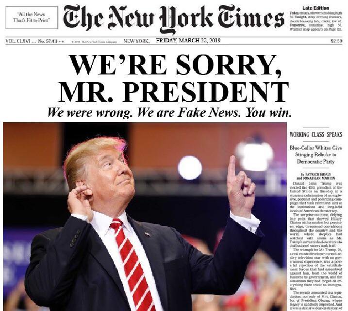 NYT We Are Sorry Mr President