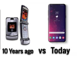 Cellphones 10 years ago vs today