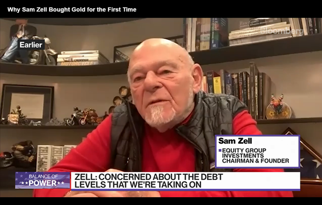 Sam Zell Buying Gold First Time