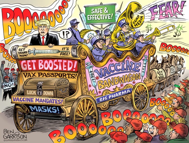 Ben Garrison Political Cartoon on Vaccines and the Pandemic