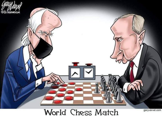 Putin Chess Biden Checkers