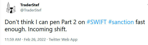 TraderStef on Twitter on SWIFT sanction incoming shift