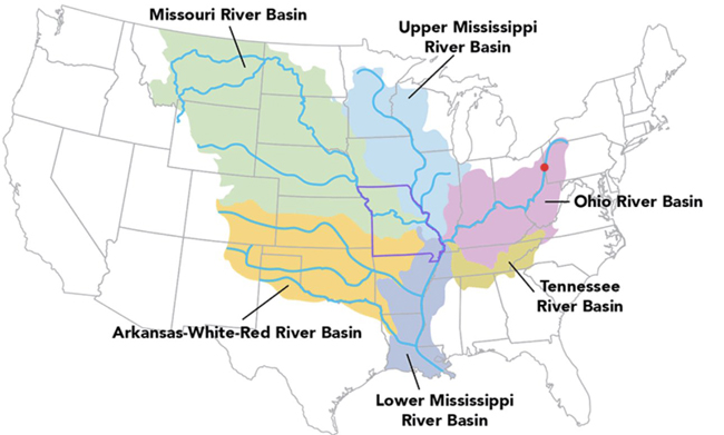 Ohio River Basin Map