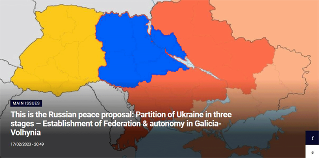 Ukraine Partitioned into Galicia, Ukraine Federation, Russia